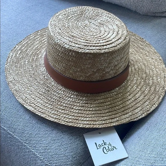 Lack Of Color Tan Straw Hat with Black Band LACK OF COLOR ~ The Ventura | RELAX HAMPTON main image 4